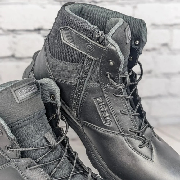 First Tactical leather boots, 9.5D M, 6" zip, duty, work, range, first responder - Picture 10 of 14